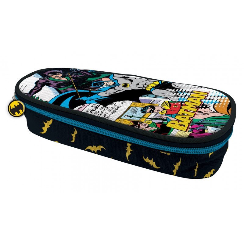 PENCIL CASE OVAL POCKET 1 ZIPPER 1 FLAP BATMAN BENIAMIN 111208 BEN BENIAMIN